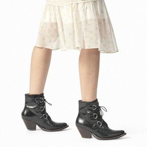 Coach Lace Up Chain Bootie --Size 6.5 (fits like a 7)